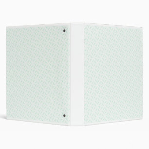 Classic Pale Green Modern Pattern 3 Ring Binder