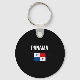 Classic panama flag country family vacay cheer keychain