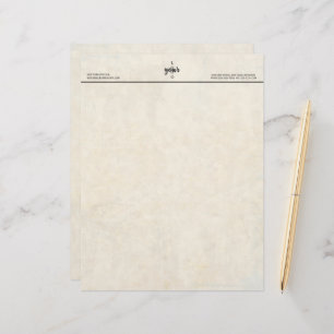 Classic Parchment Vintage Style Logo Letterhead