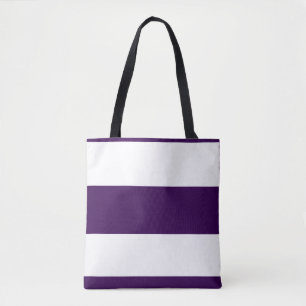 Classic Pastel Purple +  White Stripes Tote Bag