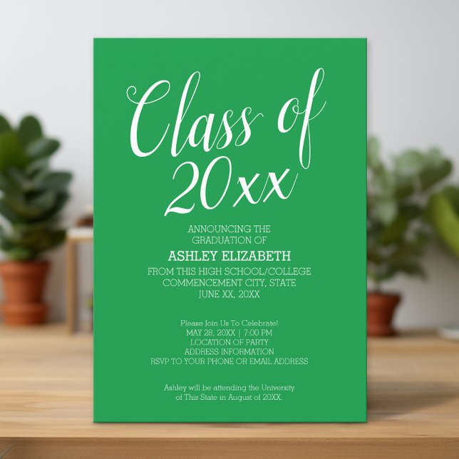 Classic Pattern Graduation Party Invitation (Custom Graduation Announcement and Invitation)