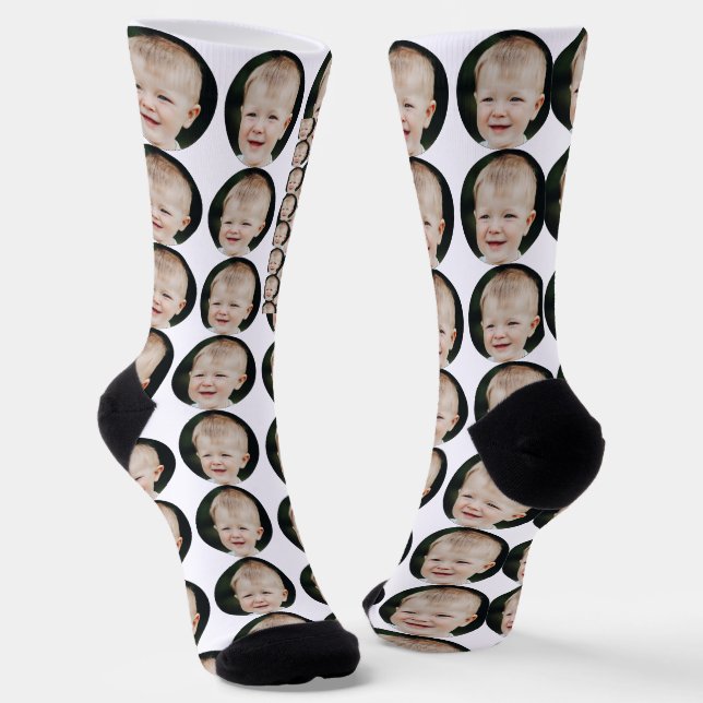 Classic Pattern Head Photo Socks (Angled)