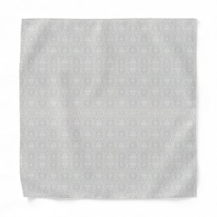 Classic Pattern Silver Gray White Handkerchief Bandana