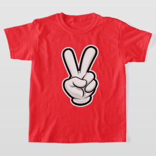 Classic Peace Hand Symbol Icon T-Shirt