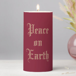 Classic Peace On Earth Christmas Candle