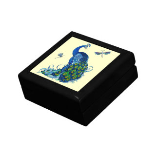 Classic Peacock and Dragonfly Design Gift Box