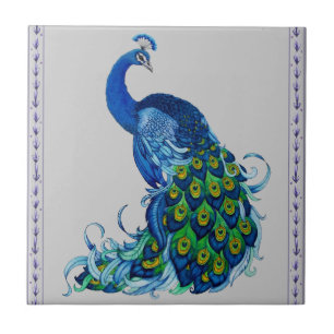 Classic Peacock Design Ceramic Tile