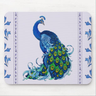 Classic Peacock Design Mouse Pad