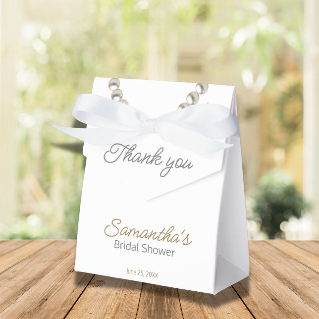 classic Pearl necklace Bridal Shower  Favor Boxes (Creator Uploaded)