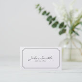 Classic Pearl White Attorney Business Card (Standing Front)