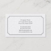 Classic Pearl White Attorney Business Card (Back)