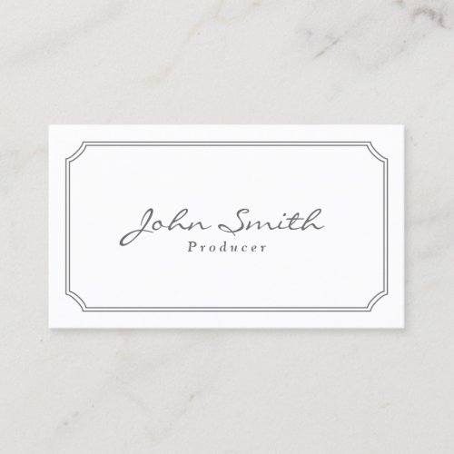Classic Pearl White Producer Business Card