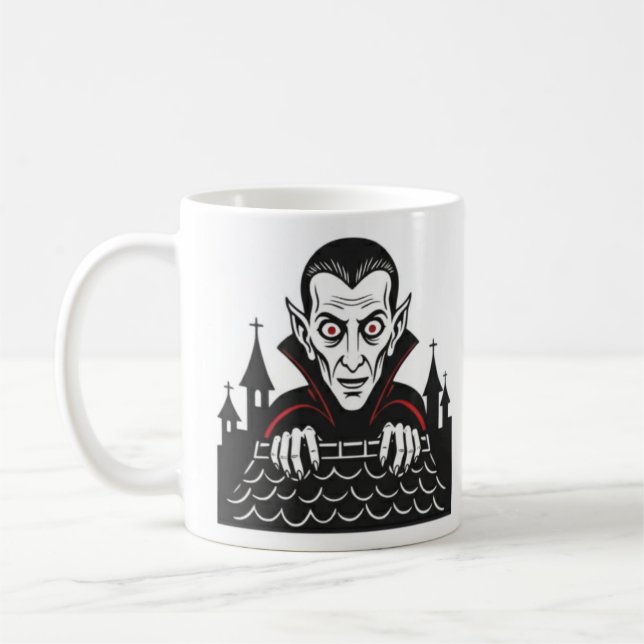 Classic Peeking Vampire Mug  (Left)