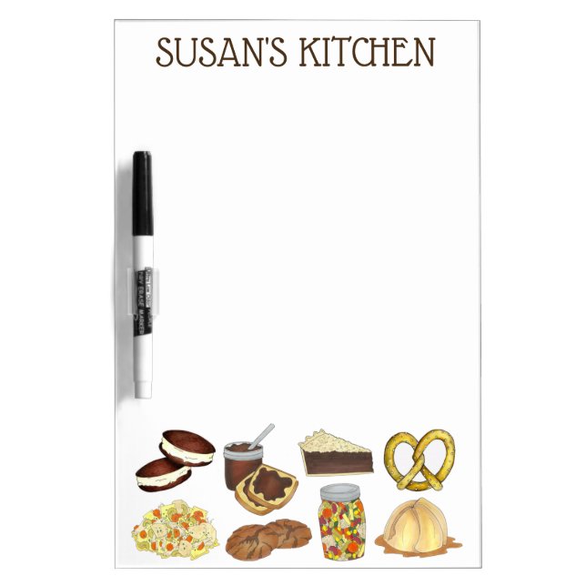 Classic Pennsylvania PA Dutch Amish Food Dishes Dry Erase Board (Front)