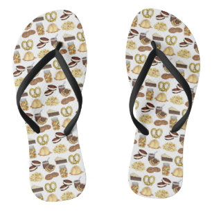 Classic Pennsylvania PA Dutch Amish Food Dishes Flip Flops