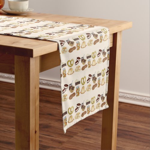 Classic Pennsylvania PA Dutch Amish Food Dishes Short Table Runner