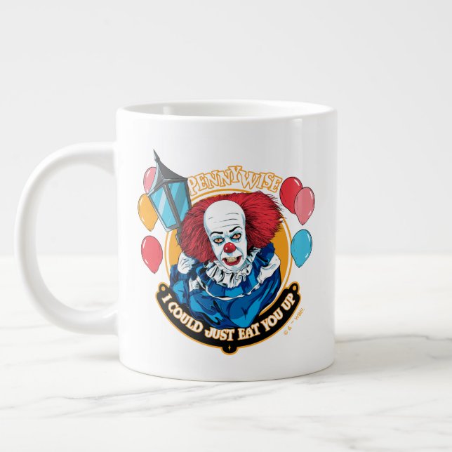 Classic Pennywise - I Could Just Eat You Up Giant Coffee Mug (Left)