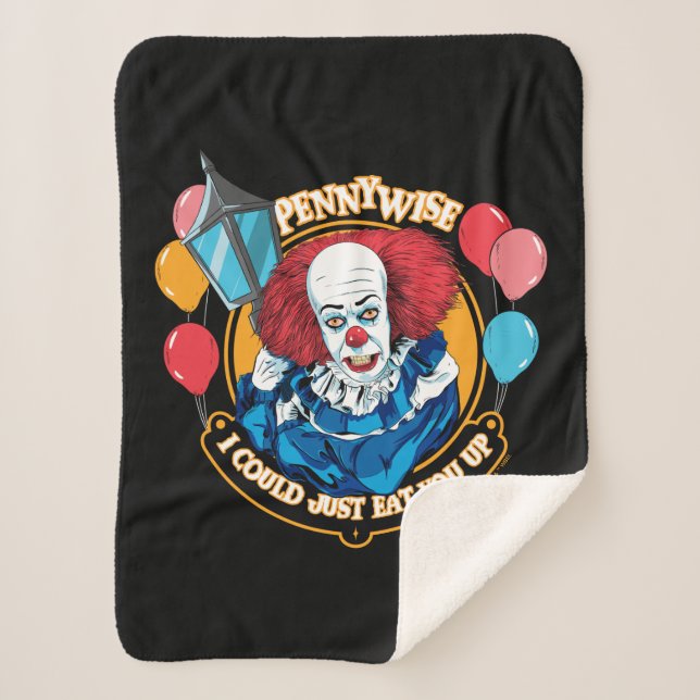 Classic Pennywise - I Could Just Eat You Up Sherpa Blanket (Front)