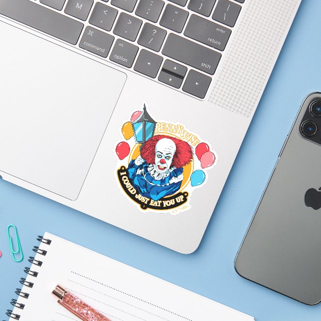 Classic Pennywise - I Could Just Eat You Up Sticker (Laptop w/ iPhone)