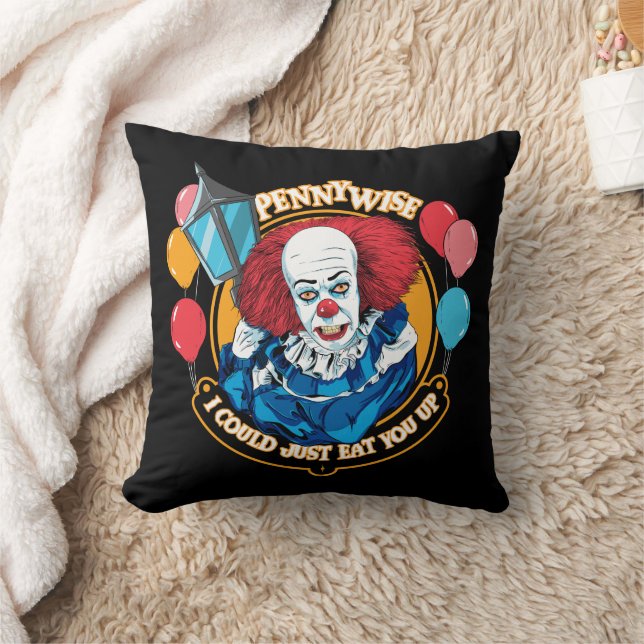 Classic Pennywise - I Could Just Eat You Up Throw Pillow (Blanket)