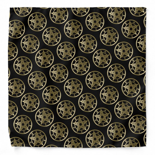 Classic pentagram symbol bandana (Front)