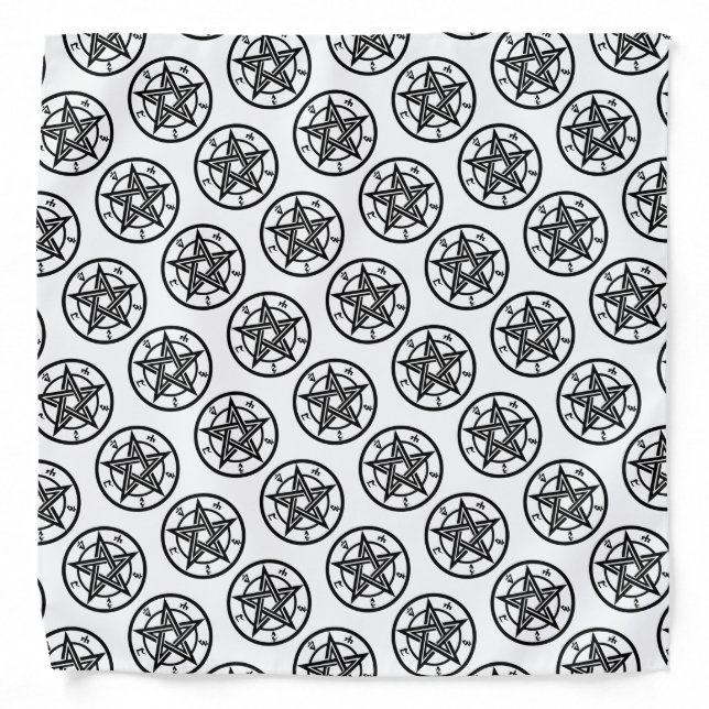 Classic pentagram symbol bandana (Front)