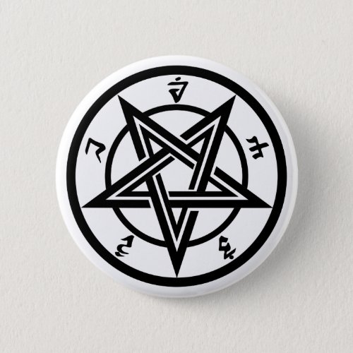 Classic Pentagram symbol Button