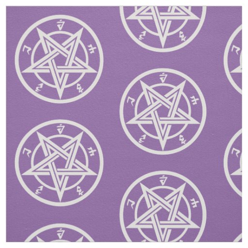 Classic pentagram symbol fabric