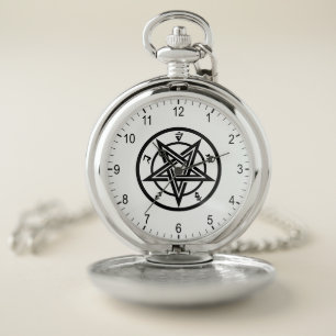 Classic pentagram symbol pocket watch