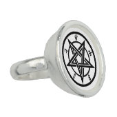 Classic pentagram symbol ring (Side)