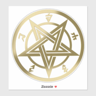 Classic pentagram symbol sticker