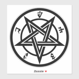 Classic pentagram symbol sticker