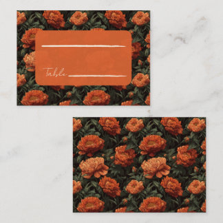 Classic Peonies Garden Destination Wedding Place Card