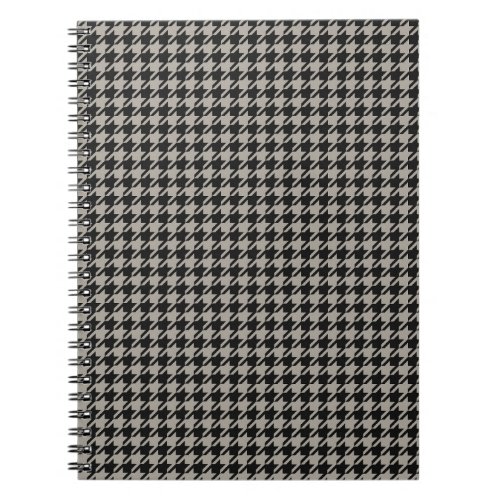 Classic Pepita Houndstooth Pattern Black Grey   Notebook