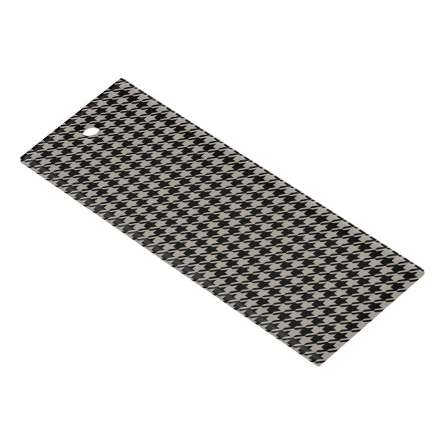 Classic Pepita Houndstooth Pattern Black Grey   Ruler (Angled)