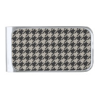 Classic Pepita Houndstooth Pattern Black Grey