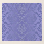 Classic Periwinkle Blue Damask Chiffon Scarf<br><div class="desc">Classic Periwinkle Blue Damask Chiffon Scarf.  Elegant vintage style damask pattern on a antique look periwinkle blue or lavender purple gradient.</div>