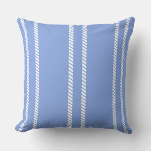 Classic Periwinkle Blue with Stripes Throw Pillow