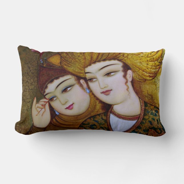 Classic Persian Art Lumbar Pillow (Front)