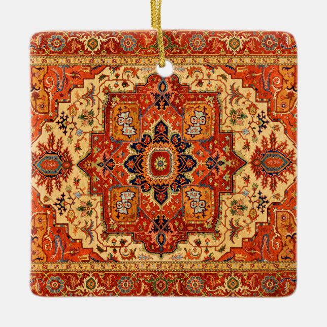 CLASSIC PERSIAN RUG CERAMIC ORNAMENT (Front)