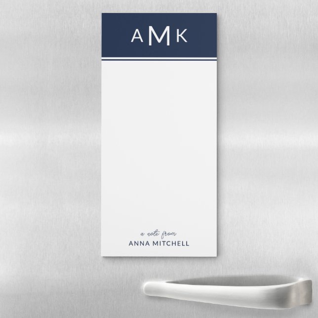 Classic Personal Monogram Magnetic Notepad (In Situ)