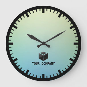 Classic personalized and editable company branding large clock