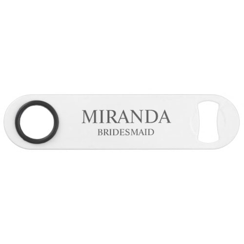 Classic Personalized Bridesmaid Name Bar Key