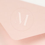 Classic Personalized Circle Monogram Initial Embosser<br><div class="desc">Classic personalized embosser design features a masculine yet elegant custom serif monogram initial with a simple circle border.</div>