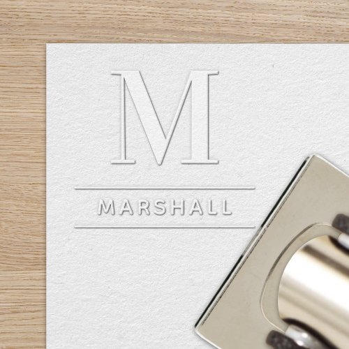 Classic Personalized Family Monogram Initial Embosser