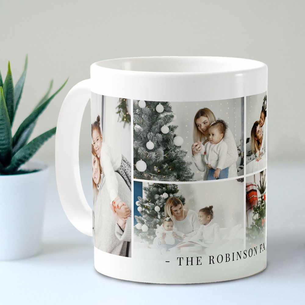 Discover Classic Personalized Family Photo Collage Custom Coffee Mug