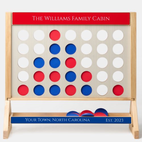 Classic Personalized Family Red Blue  Fast Four