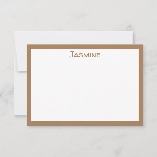 Classic Personalized Flat Note Card