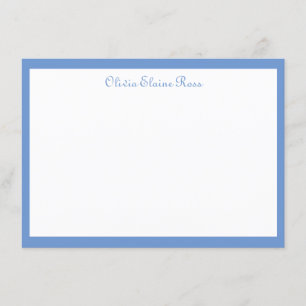 Classic Personalized Flat Note Card