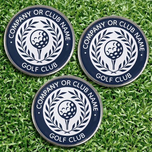 Classic Personalized Golf Club Company Dark Blue Golf Ball Marker